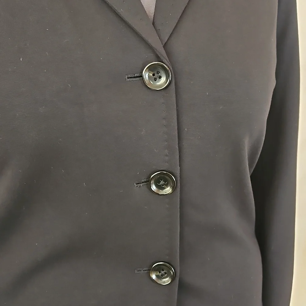 Coldwater Creek Black Ponte Blazer Women's 18 Office Business Casual Stretch